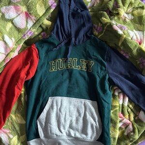 Hurley Red, Green, Blue, and Gray Hoodie
